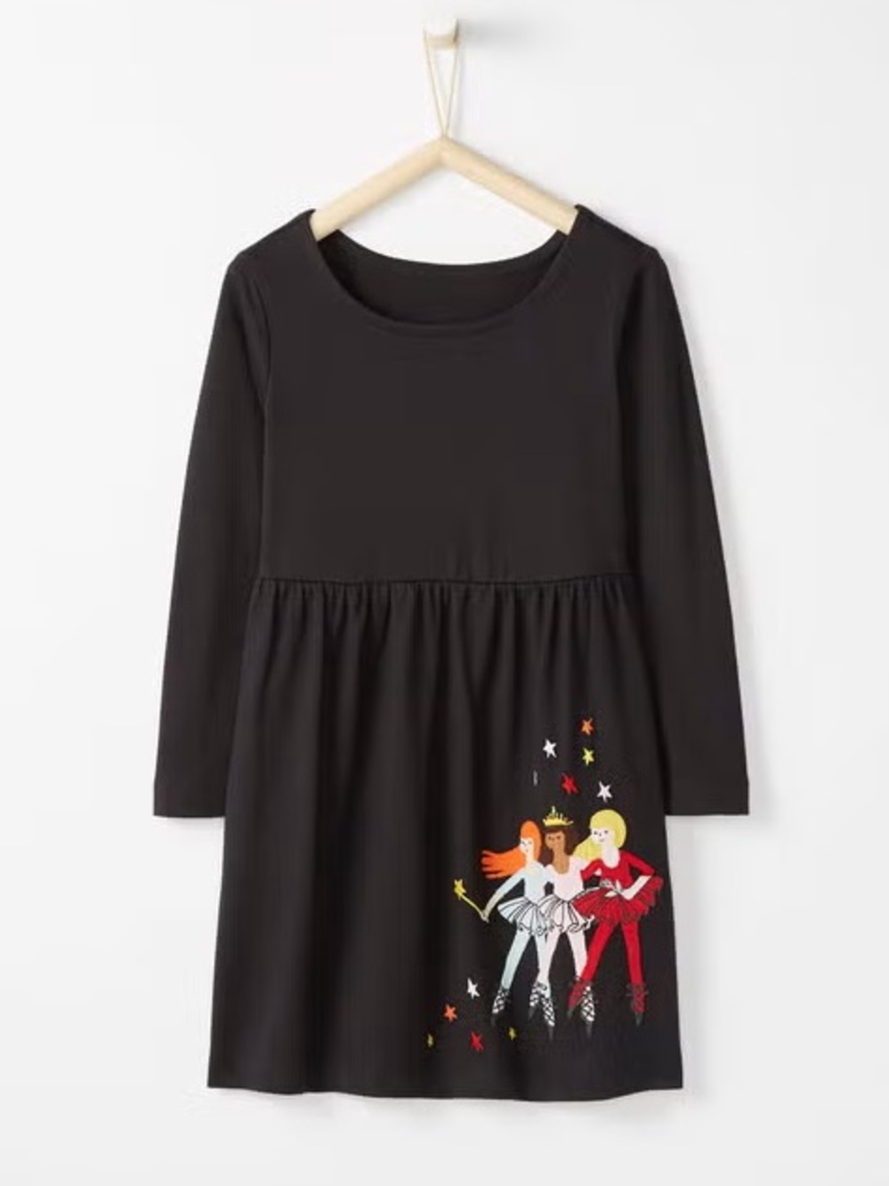 Hanna Andersson Appliqué Art Dress-Ballerina